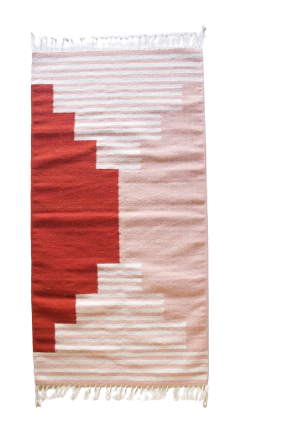 LOOM Imports handwoven ethical flat weave wool rugs. B Corp certified, women owned, fair trade, natural sustainable materials.