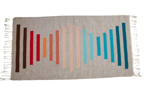 LOOM Imports handwoven ethical flat weave wool rugs. B Corp certified, women owned, fair trade, natural sustainable materials.