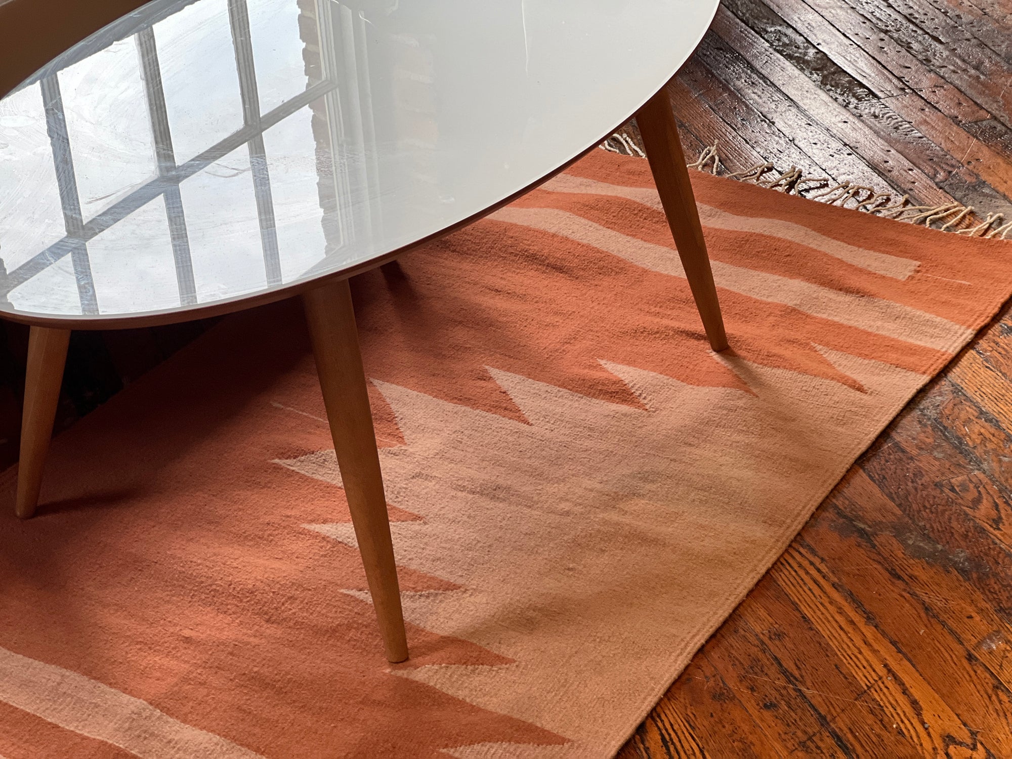 LOOM Imports handwoven ethical flat weave wool rugs. B Corp certified, women owned, fair trade, natural sustainable materials.