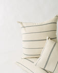 LOOM Imports Cream & Gray Brocade XL Lumbar Pillow