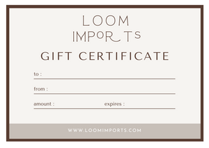LOOM Imports -Gift Card 