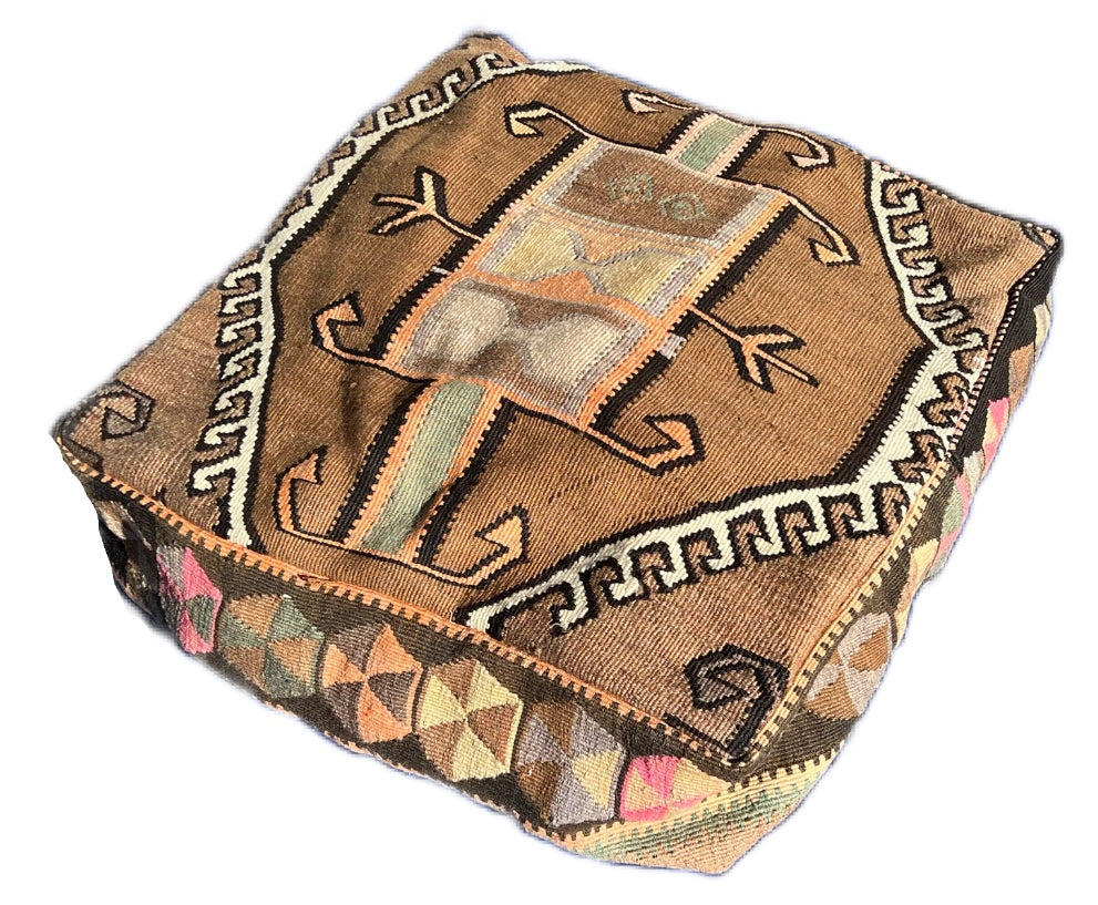 handmade kilim floor pouf