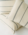 LOOM Imports Cream & Gray Brocade Pillow
